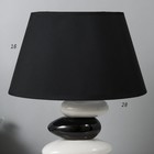 Настольная лампа 16874/1BK+WT E14 40Вт черно-белый 29х22х38 см RISALUX - Фото 4