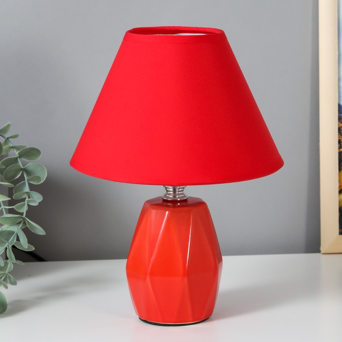Настольная лампа 16877/1RD E14 40Вт красный 18х18х24 см RISALUX - фото 1907383552