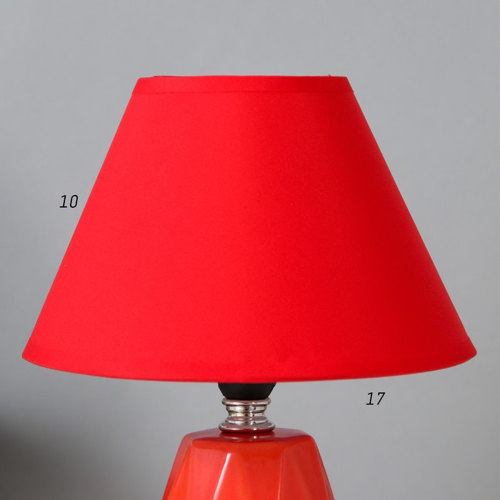 Настольная лампа 16877/1RD E14 40Вт красный 18х18х24 см RISALUX - фото 1907383555