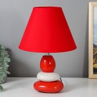Настольная лампа 16877/1RD+WT E14 40Вт красно-белый 21х21х30 см RISALUX - фото 318788701