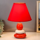 Настольная лампа 16877/1RD+WT E14 40Вт красно-белый 21х21х30 см RISALUX - Фото 2