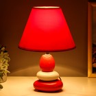 Настольная лампа 16877/1RD+WT E14 40Вт красно-белый 21х21х30 см RISALUX - Фото 3