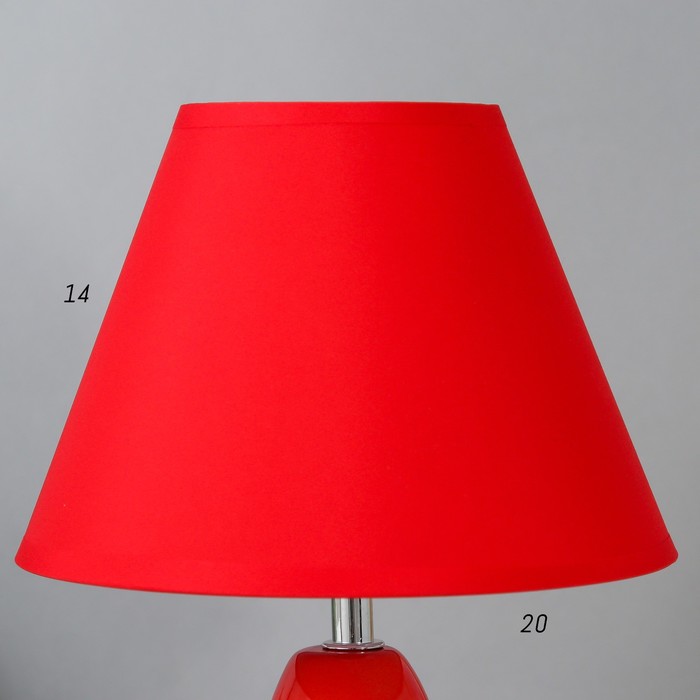 Настольная лампа 16877/1RD+WT E14 40Вт красно-белый 21х21х30 см RISALUX - фото 1907383562
