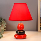 Настольная лампа 16877/1BK+RD E14 40 Вт черно-красный 21×21×30 см - Фото 2