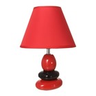 Настольная лампа 16877/1BK+RD E14 40 Вт черно-красный 21×21×30 см - Фото 7