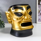 Сувенир полистоун салфетница "Абориген с широким носом" чёрно-золотой 19х12х20 см - фото 6549096