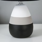 Настольная лампа с абажуром RISALUX 16879/1, E14, 40 Вт, чёрно-белый, 17×17×28 см - фото 5032968