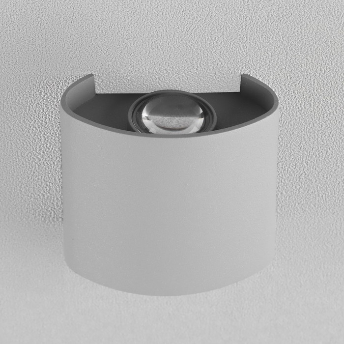 Светильник фасадный «Полусфера», 2 Вт, 3000К, однолучевой, влагозащищенный IP65, серый - фото 1908844455