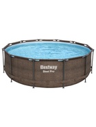 Бассейн каркасный Steel Pro, 305×100 см, круглый, цвет ротанг, 5617P Bestway - Фото 6