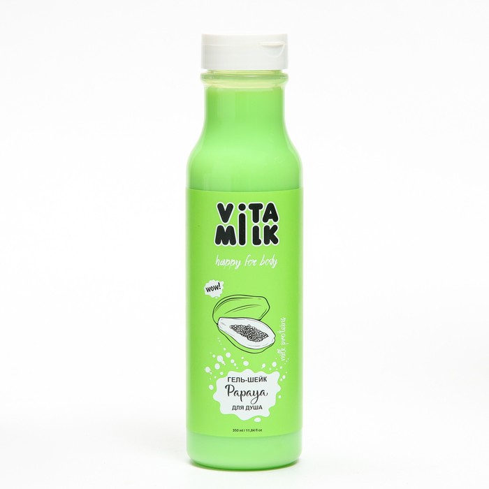 Гель-шейк VitaMilk для душа, папайя и молоко, 350 мл - Фото 1
