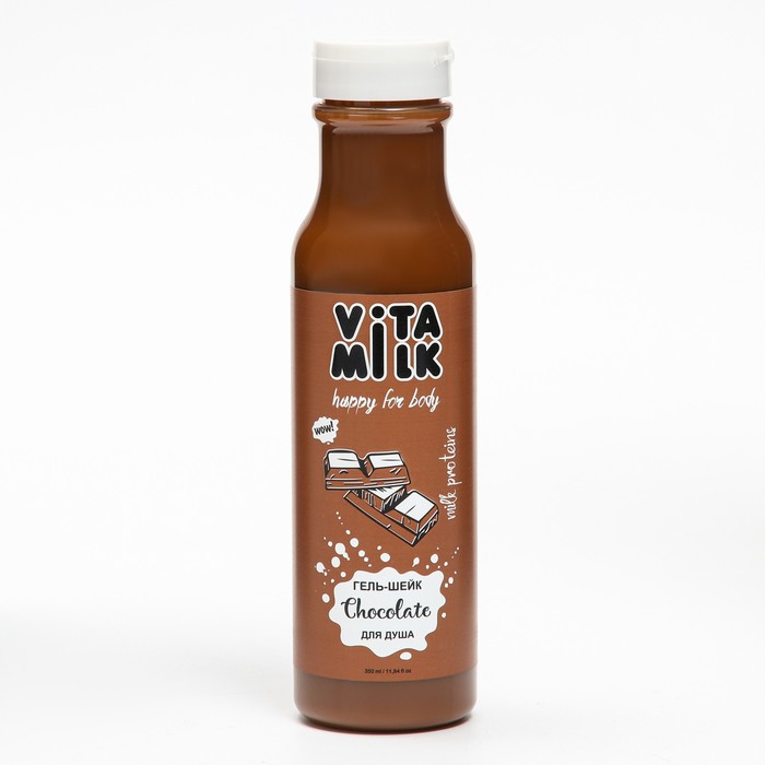 Шоколадный гель для душа. Гель-Шейк Vita Milk шоколад и молоко. Гель для душа Vita Milk 350 мл.