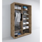 Шкаф-купе «Лайт ДЗ», 1600×600×2300 мм, ЛДСП/зеркало, цвет дуб крафт золотой - фото 27789908