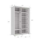 Шкаф-купе «Сим З», 1200×600×2300 мм, ЛДСП/зеркало, с ящиками, цвет дуб крафт - Фото 8