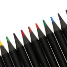 Карандаши 12 цветов пластиковые, deVENTE Juicy Black, трёхгранные, 2М, 3 мм, тонированные в чёрный - Фото 3