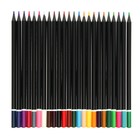 Карандаши цветные пластиковые, 24 цвета, deVENTE Juicy Black, трёхгранные, 2М, 3 мм, тонированные в чёрный цвет - Фото 3