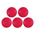 Шары фольгированные 19", круг, набор 5 шт., цвет красный - фото 318789014