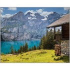 Алмазная мозаика «Альпийский рай» 40 × 50 см, 40 цв. + наклейка - фото 321320220