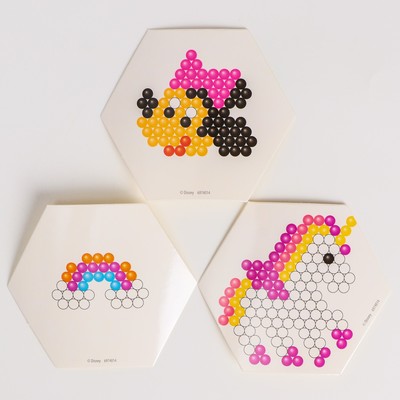 Аквамозаика с декорациями «Минни Маус и единорог», 3 фигурки, 300 шариков