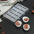 Форма для шоколада и конфет «Таволетта», 10 ячеек, 20×12×2,5 см, 4,2×2,8×0,8 см - фото 5003535