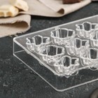 Форма для шоколада «Цветочек», 15 ячеек, 20×12×2,5 см, ячейка 2,5×1,5 см - фото 24197334