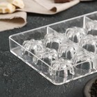 Форма для шоколада «Цветочек», 15 ячеек, 20×12×2,5 см, ячейка 2,5×1,5 см - фото 24197335