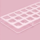 Форма для конфет и шоколада KONFINETTA «Восход», 27.5×17.5×2.5 см, 21 ячейка 2.5×2.5×1 см, прозрачная - Фото 3