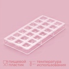 Форма для конфет и шоколада KONFINETTA «Клевер», 27.5×17.5×2.5 см, 21 ячейка 2.5×2.5×1 см, прозрачная - Фото 2