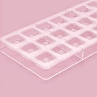 Форма для конфет и шоколада KONFINETTA «Клевер», 27.5×17.5×2.5 см, 21 ячейка 2.5×2.5×1 см, пластик, прозрачная - Фото 10