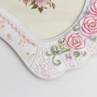 Фоторамка полистоун 10х15 см "Розы. Кружевная вышивка" стразы 23х16,5 см - фото 43979087