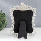 Фоторамка полистоун 10х15 см "Розы и медальон" 26,5х20 см - фото 21499174