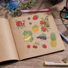 Наклейки детские бумажные «Фрукты», 14 х 21 см (комплект 5 шт) - фото 24336870