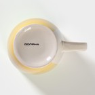 Кружка керамическая Доляна «Подсолнух», 360 мл, цвет зелёный - Фото 4