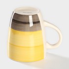 Кружка керамическая Доляна «Бутон», 360 мл, цвет жёлтый - Фото 3