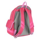 5-851 Рюкзак школьный, 2 отдела на молнии, цвет розовый 41х31х13,5см - Фото 4