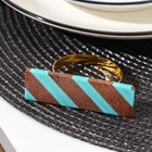 Кольцо для салфетки Candy, 6,7×2,1×4,5 см, прямоугольник, цвет металла золотой - фото 319724518