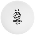 Мяч для настольного тенниса TORRES Club, 2 звезды, 40 мм, 6 шт., цвет белый - фото 4629738