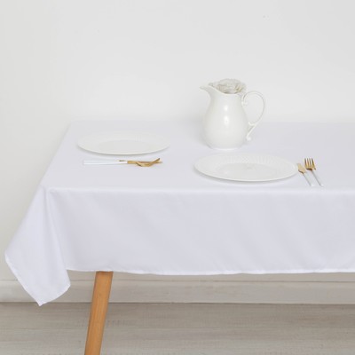 Скатерть 110×140 см, цвет белый, теснение МИКС микрофибра, полиэстер, пэ100%