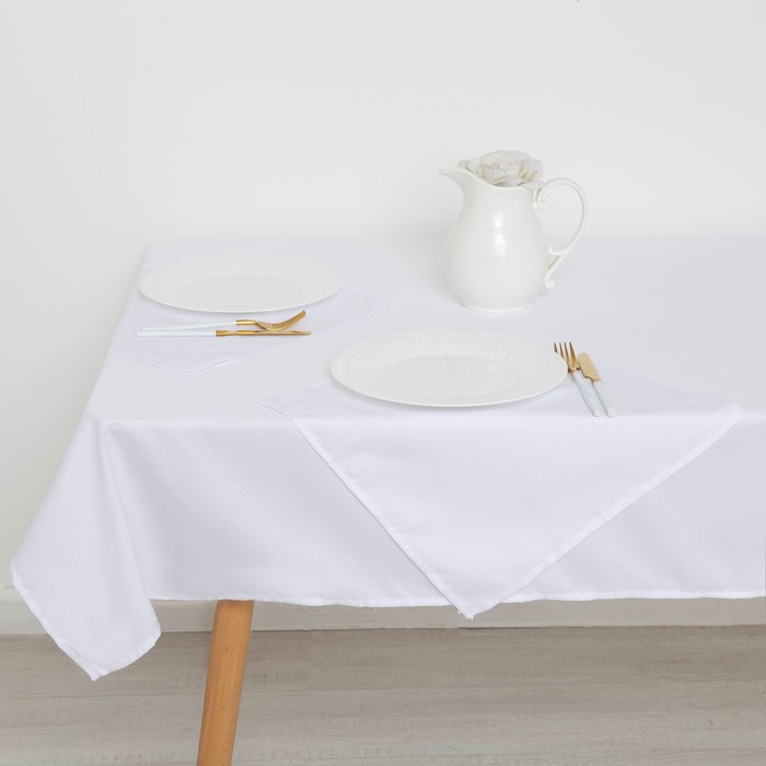 Набор столовый: скатерть 180х210 см+салфетки 40х40 см (6шт) жаккард МИКС - Фото 1
