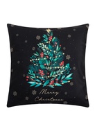Наволочка декоративная новогодняя «Этель. Ёлочка», 40×40 см, велюр, чёрная - Фото 3