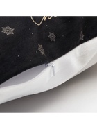 Наволочка декоративная новогодняя «Этель. Ёлочка», 40×40 см, велюр, чёрная - Фото 5