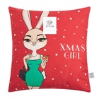 Наволочка декоративная Этель «Xmas girl», 40х40 см, 100 п/э, велюр - фото 27052740