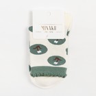 Носки женские MINAKU «Подснежники», зелёные, размер 36-39 (23-25 см) - фото 41940941