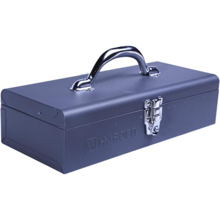Ящик для инструментов HARDEN 520101, металлический с металлической фурнитурой, 355х155х90 мм   55543 - Фото 1