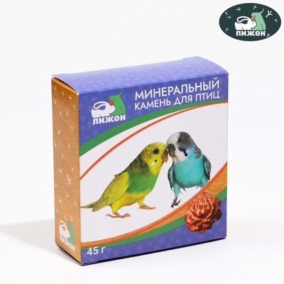 Минеральный камень «Пижон» для птиц, пион, 45 г