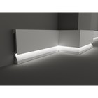 Плинтус пластиковый белый под LED ленту 100х16х2000мм - фото 9589372