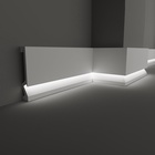 Плинтус пластиковый белый под LED ленту 100х16х2000мм 7731103