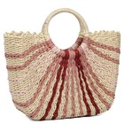 Сумка плетёная, цвет бежевый/розовый - Фото 2