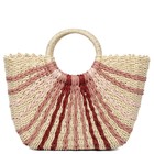 Сумка плетёная, цвет бежевый/розовый - Фото 1