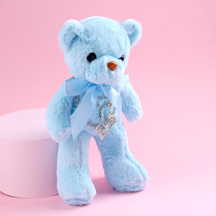 Мягкая игрушка «Самой прекрасной», голубой мишка - фото 1907384370