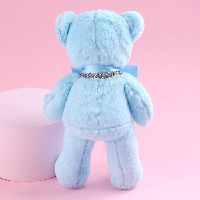 Мягкая игрушка «Самой прекрасной», голубой мишка - фото 1907384365